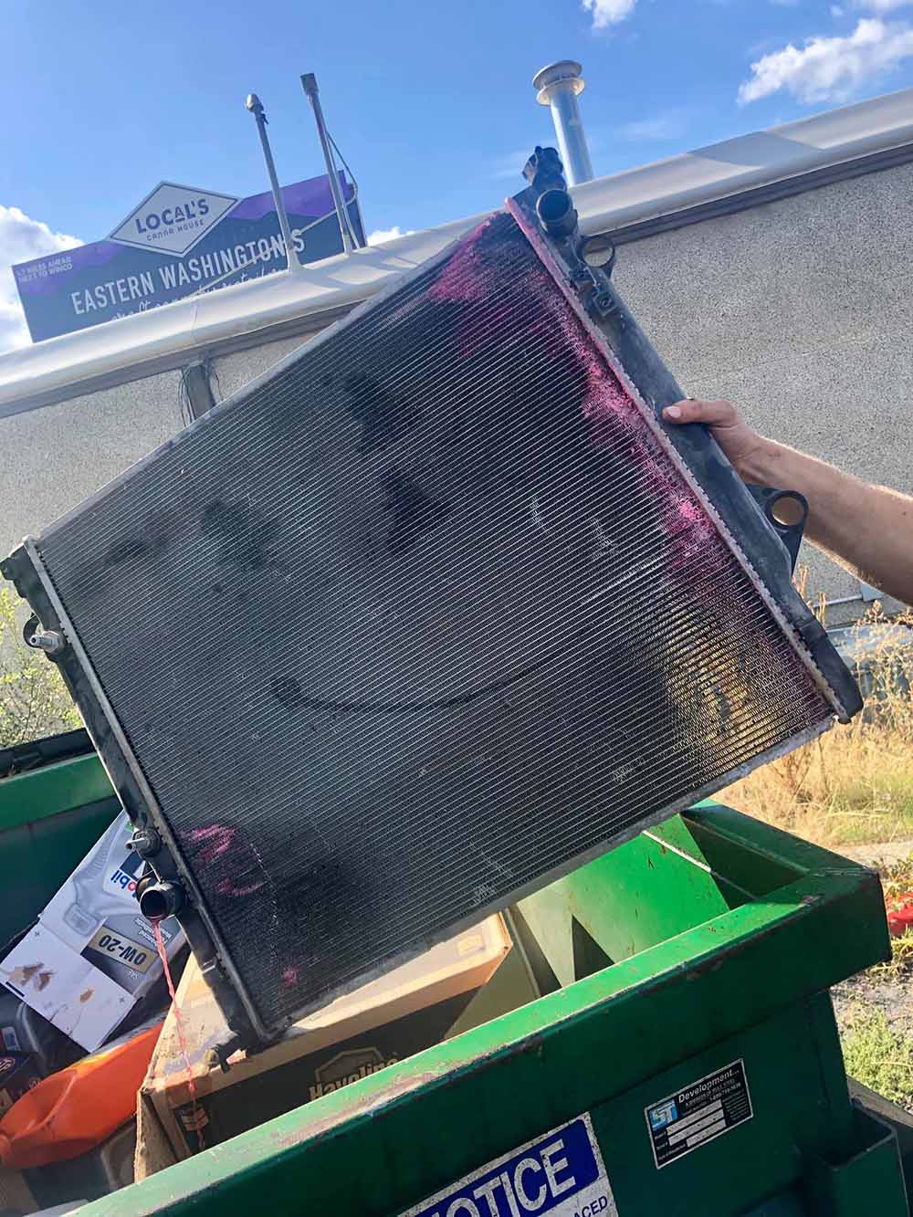 Radiator dies with a smile