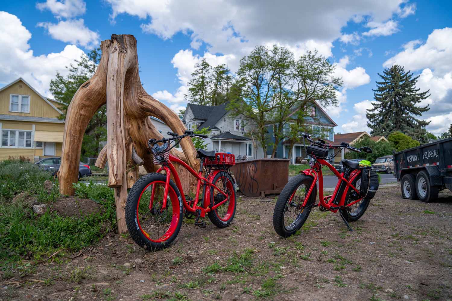 E-bikes up the Spokane River